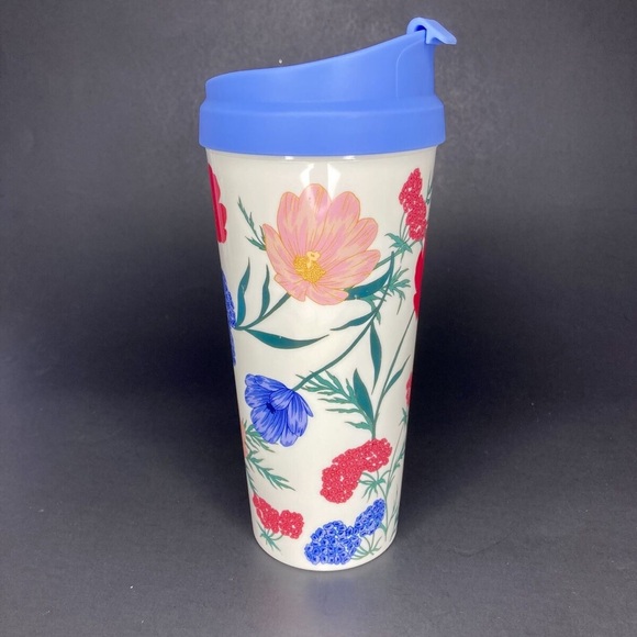Kate Spade 20oz Insulated Blossom Tumbler Travel To Go Cup New York - Picture 2 of 10